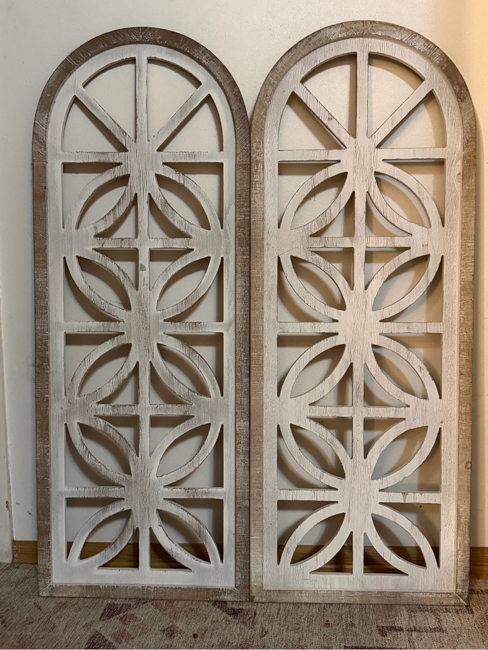 Stanley White and Brown Arched Decorative Wall Panels